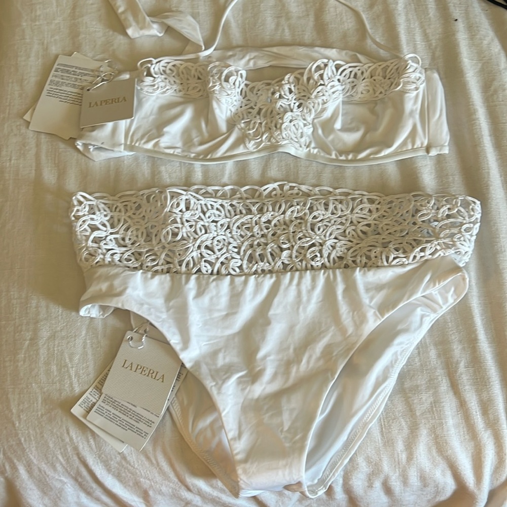 LA PERLA white bikini set